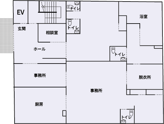 メディホス静岡由比 間取り図1F